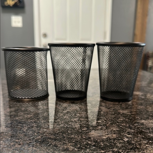 3 Black Wire Pen Holders Desk Organizers NWOT - Picture 7 of 13
